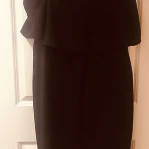 Black strapless dress